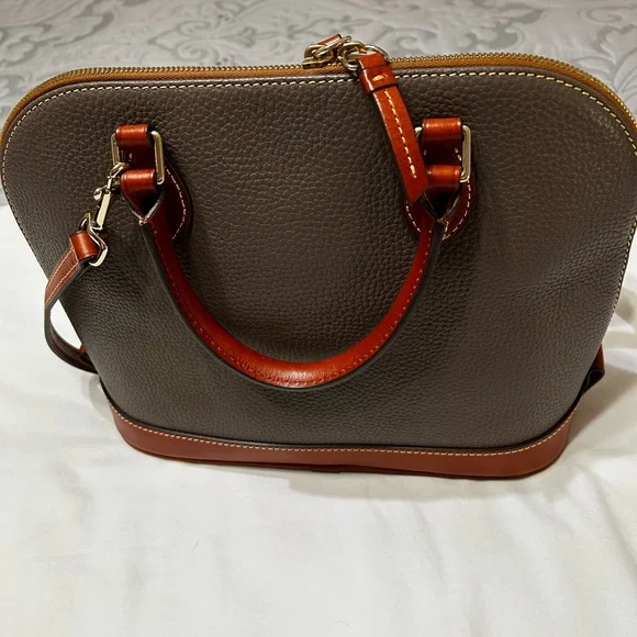 Dooney & Bourke Elephant Leather Satchel - Picture 2 of 10